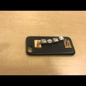 Black iPhone 7/8 phone case. Diamond handle.